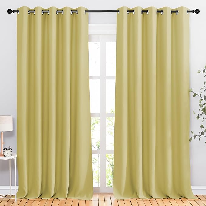 NICETOWN Room Darkening Room Divider Curtains 118 inches Long 2 Panels by NICETOWN