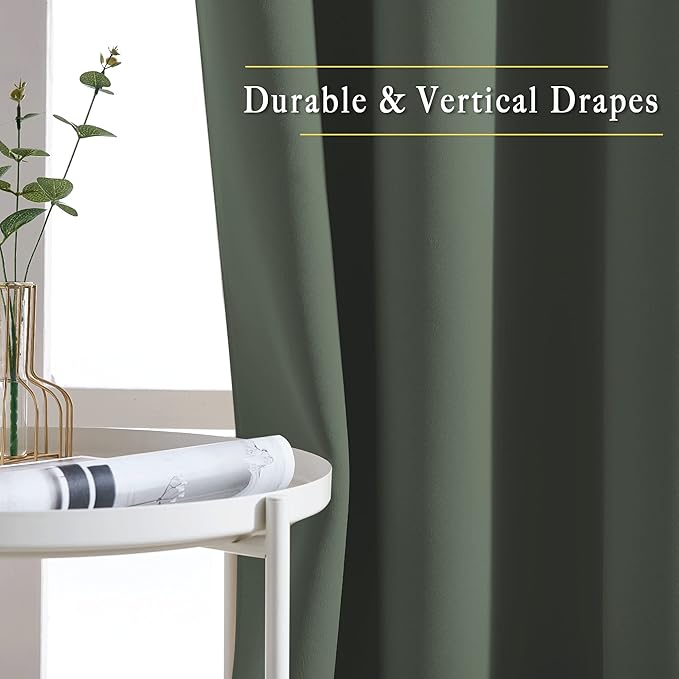 NICETOWN Bedroom Curtains 63 inch Length 2 Panels - Image 5