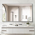 36x60inch Brushed Nickel Bathroom Mirror, Large Rectangular Wall Mirrors by Welcometocofeny