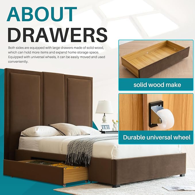 YUHUASHI Queen Size Bed Frame - Image 4