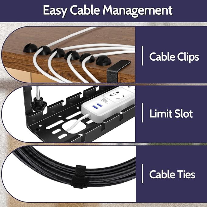 Shikha Cable Management Under Desk, 15.7"-31" Retractable Cable Management Tray - Image 6