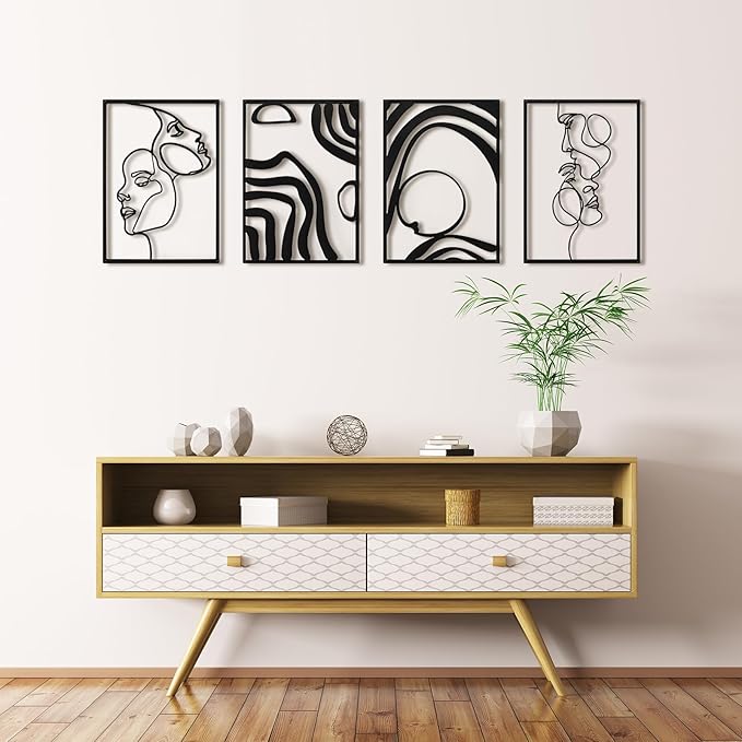 Art3d Metal Wall Art, Line Art Wall Décor, Life and Romance Story theme - Image 7