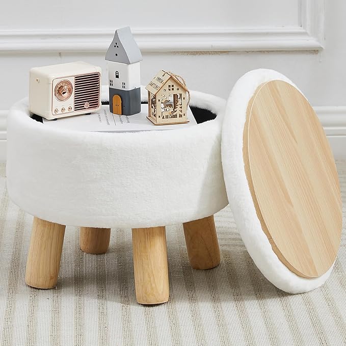 FIMIVIBI Small Foot Stool Ottoman by FIMIVIBI