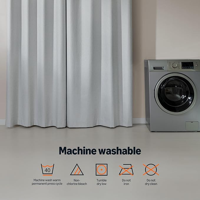 Amazon Basics Faux Linen Blackout Curtains - Image 6
