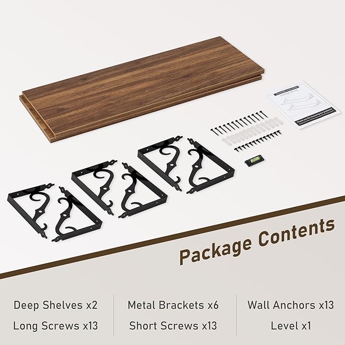Dreamland Deep Floating Shelves, Wide Display Shelf Wall Mounted - Image 7