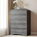 Grey Dresser for Bedroom with 6 Drawers, Tall Dressers & Chest of Drawers with by SOLACEFURNITURE