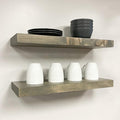 PJ DECOR URBANDI, Rustic Floating Shelves, Hidden Bracket, Solid Wood, Heavy by Hand-madeInUSA