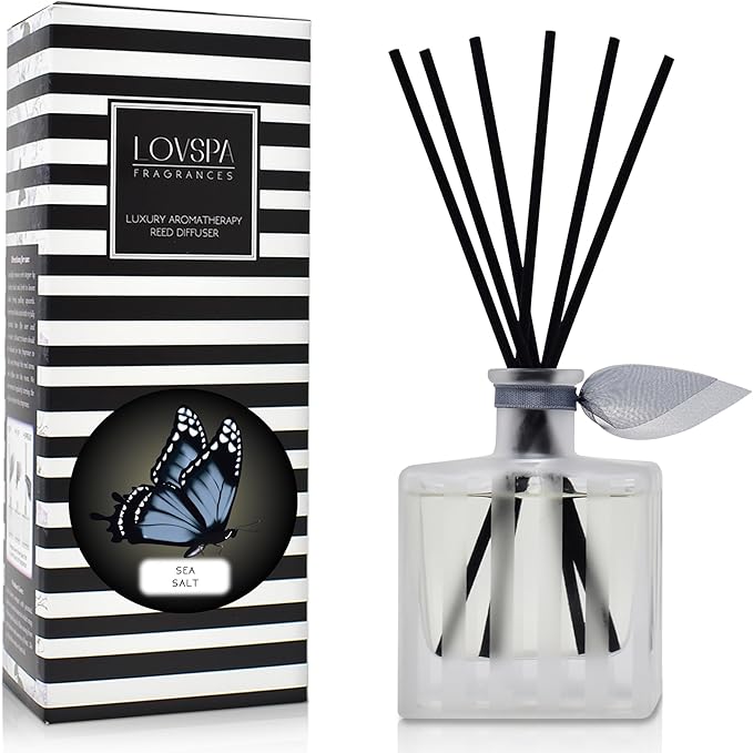 LOVSPA Reed Diffuser Set, Sea Salt Scented Oil Diffuser by LOVSPA