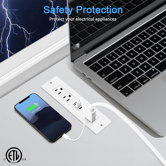 Recessed Power Strip, Furniture Drawer Outlet - Image 3