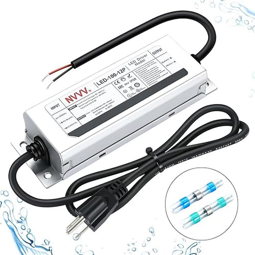 12V LED Driver 100W Waterproof IP68 Power Supply Low Voltage Transformer by NVVV