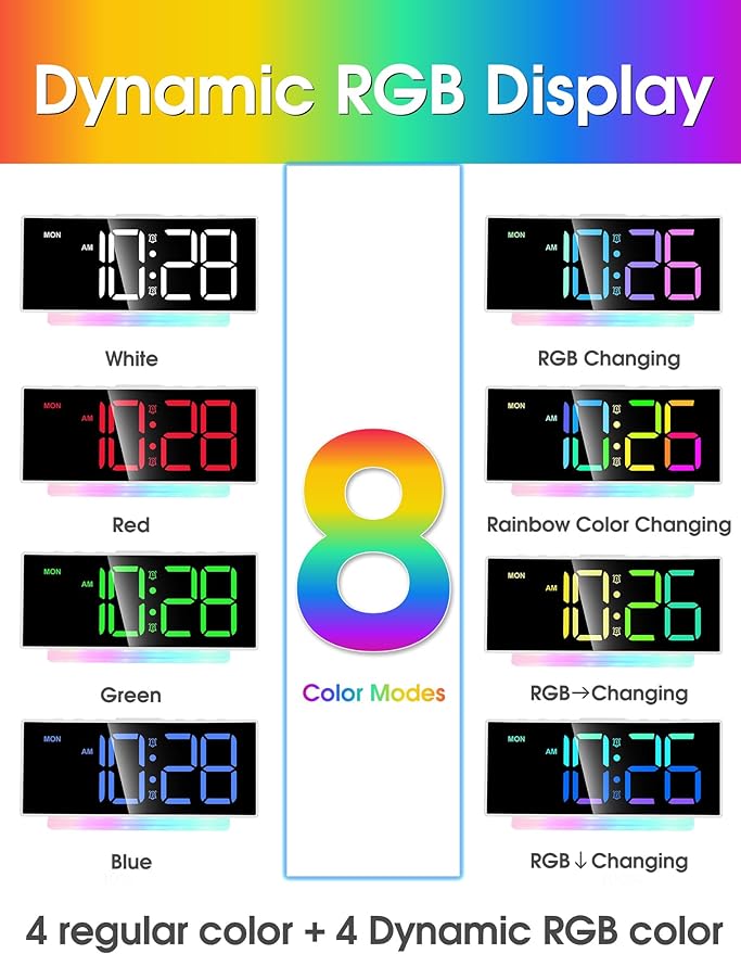 Cadmos Loud Alarm Clock for Heavy Sleepers Adults, Digital Desk Clock - Image 4