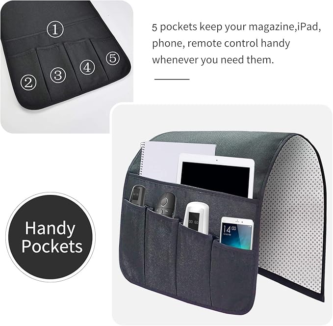 SYSOV Sofa Armrest Organizer, Remote Control Holder - Image 4