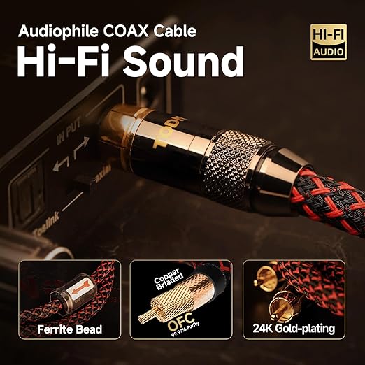 TODN HiFi Digital Coaxial Audio Cable - Image 3