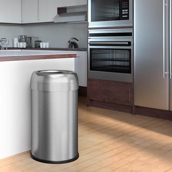 iTouchless 13 Gallon Dual-Deodorizer Trash Can and Recycle Bin Stainless Steel - Image 5