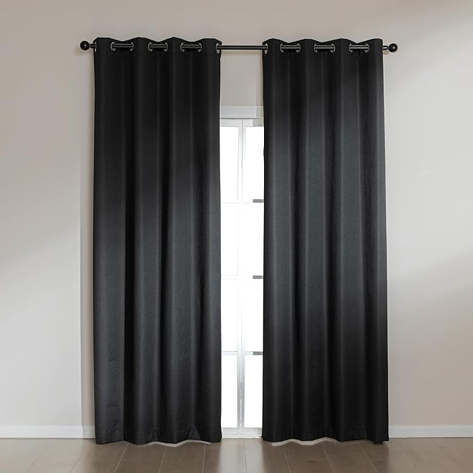 Amazon Basics Faux Linen Blackout Curtains by AmazonBasics