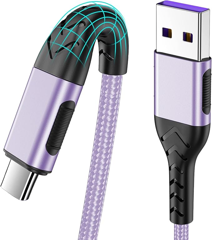 Durcord USB C Fast Charger Cable, 6 Foot Type C Charger Premium Nylon Braided by Durcord