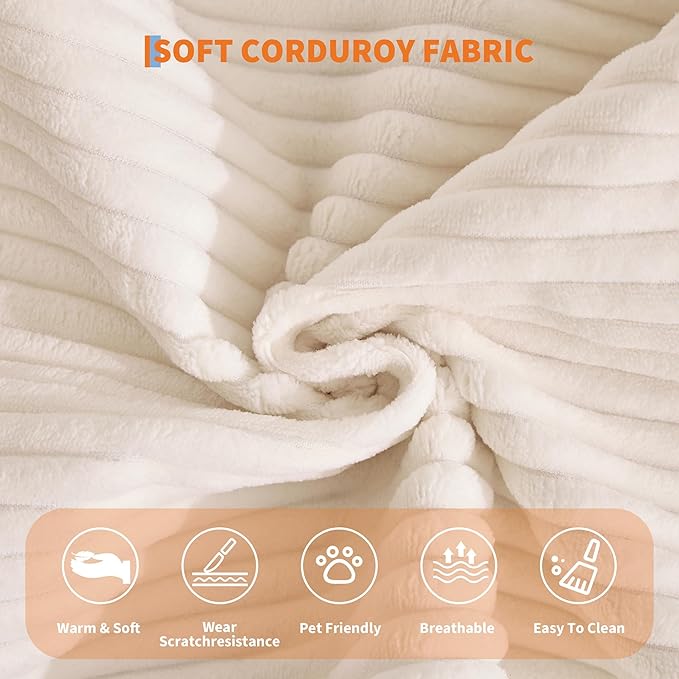 Garvee 5-in-1 Convertible Sofa Bed, 78.8" Modular Corduroy Sleeper - Image 7