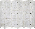 Bonnlo Wood Room Divider Privacy Screen, 5.9 Ft Tall Folding Partition Wall by Bonnlo
