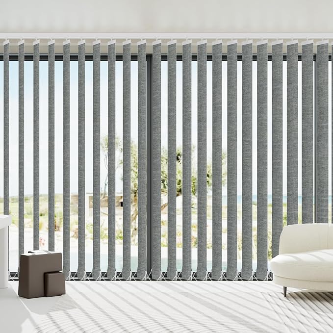 Blindify Motorized Vertical Blinds, Dark Grey - Image 2