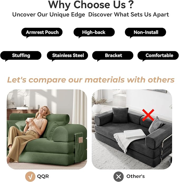 Upgrade High Backrest Design Sofa Bed - Image 8