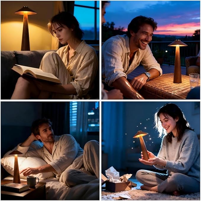 Battery Operated LED Table Lamps, 2000mAh Cordless Desk Lamp - Image 5