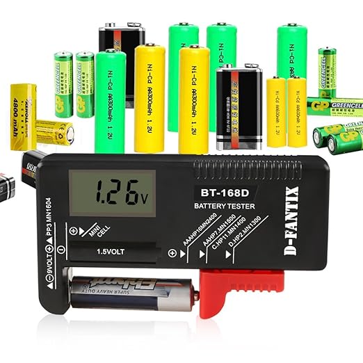 D-FantiX Digital Battery Tester, Universal Battery Checker Household Battery - Image 5