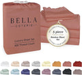 Bella Coterie Luxury Bamboo Viscose Split King Size Sheet Set | 2 Fitted Sheets by BC
