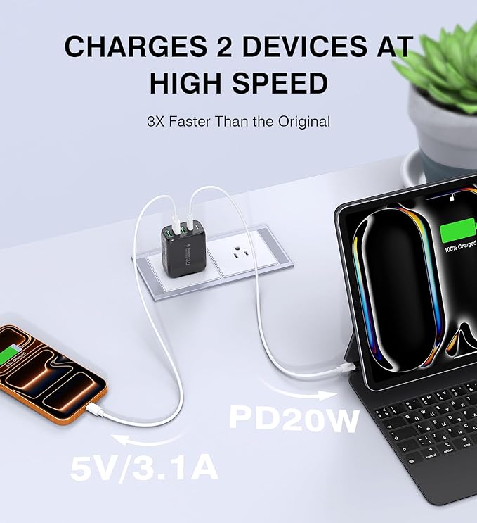 60W USB C Wall Charger Block, Galaxy S24/S23 - Image 7
