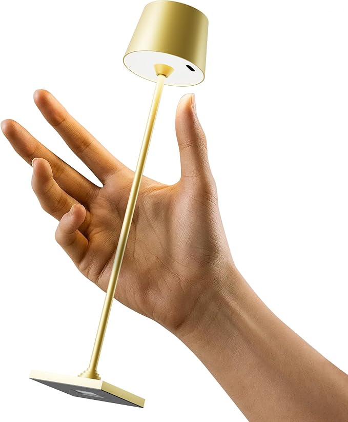 Modern LED Color-Changing Cordless Table lamp, 7 Colors, metal Shade, Touch by Timjorman