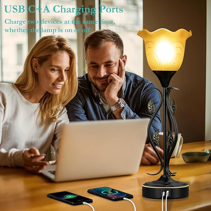 20" Table Lamps for Living Room – Set of 2 Touch Bedside Lamps - Image 4