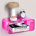 Acrylic Floating Nightstand, Bedside Table, Nightstand Shelf Wall Mounted by AcrylicTable