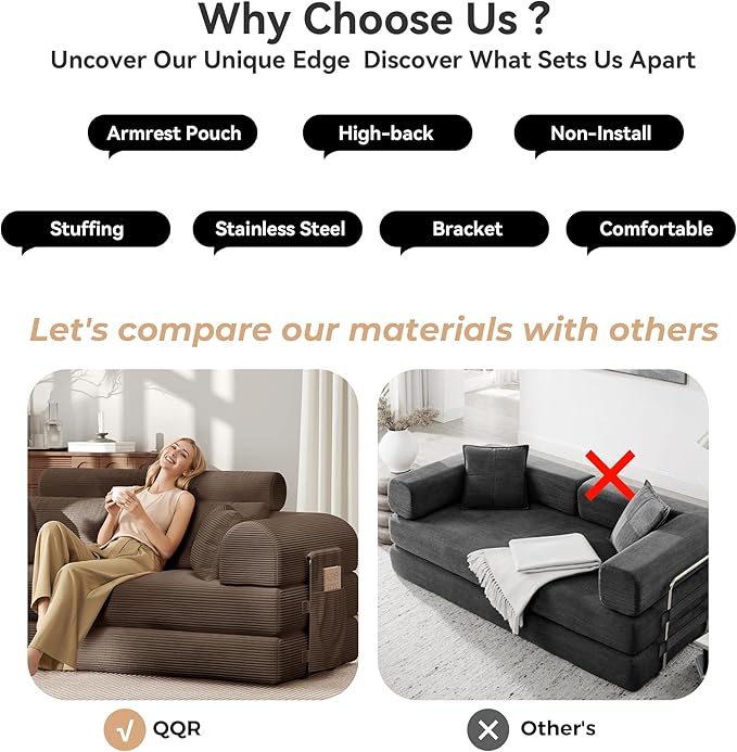 Upgrade High Backrest Design Sofa Bed - Image 8