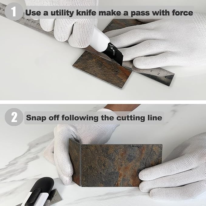 AULIGET Rustic Slate Peel and Stick Backsplash Wall Tile - Image 7