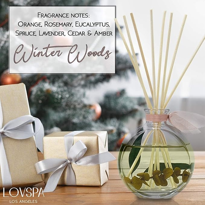 LOVSPA Reed Diffuser Set, Winter Woods Scented Oil Diffuser - Image 4