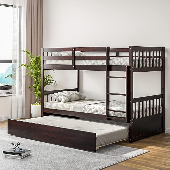 KOMFOTT Wood Twin Over Twin Bunk Bed - Image 3