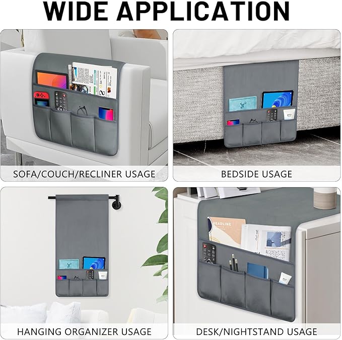WETRBWEH TV Remote Control Holder Couch Caddy, Non-slip Bedside Caddy Organizer - Image 3