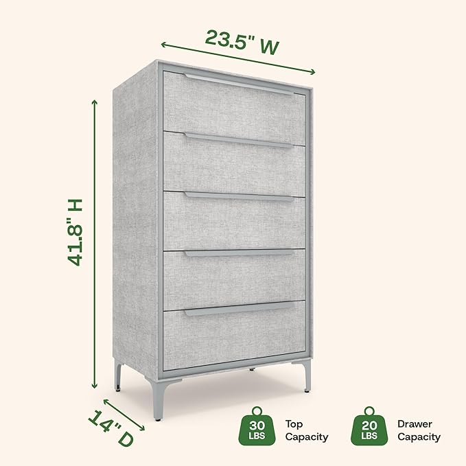 tinge Naima Premium Fabric Dresser - Image 3