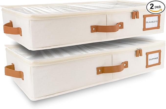 HOMELUX THEORY 2pc Under Bed Storage Containers, Bedroom Under the Bed Drawer by HomeluxTheory