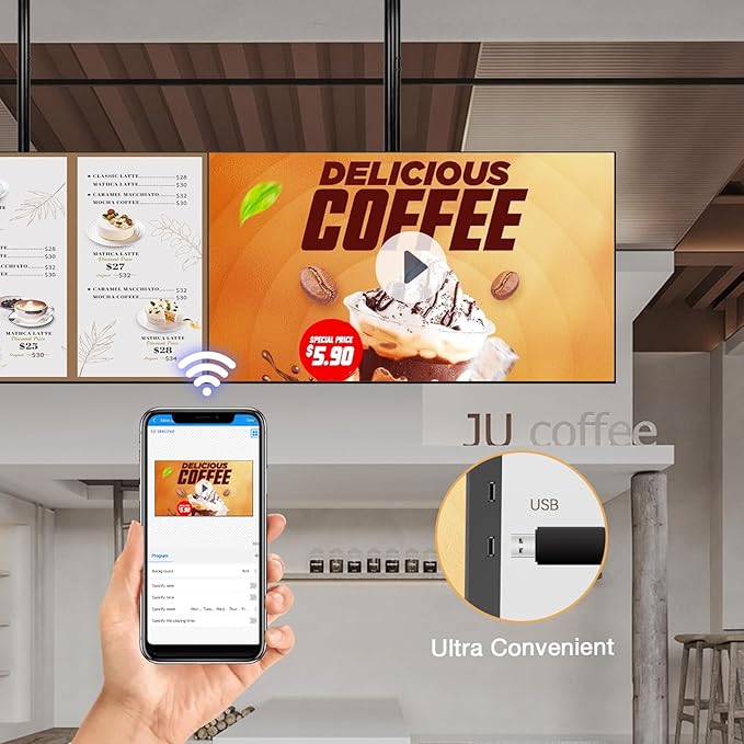 Canlarriz Digital Signage Display 55 inch Wall Mount Digital Menu Board - Image 7