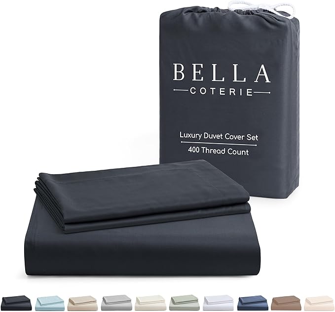 Bella Coterie Luxury Bamboo Viscose Queen Size Duvet Cover Set | 100% by BC