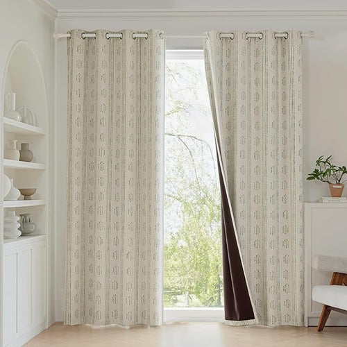 100% Boho Blackout Curtains 90 Inches Long - Image 2
