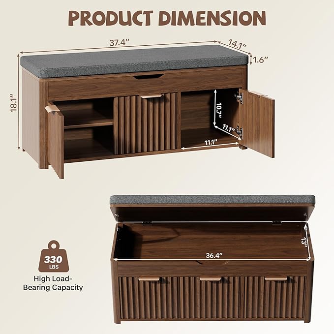 Shoe Bench with Storage - Image 2