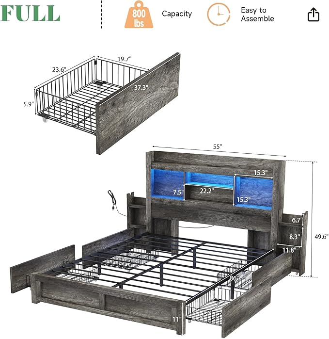 AMERLIFE Full Size Bed Frame - Image 2