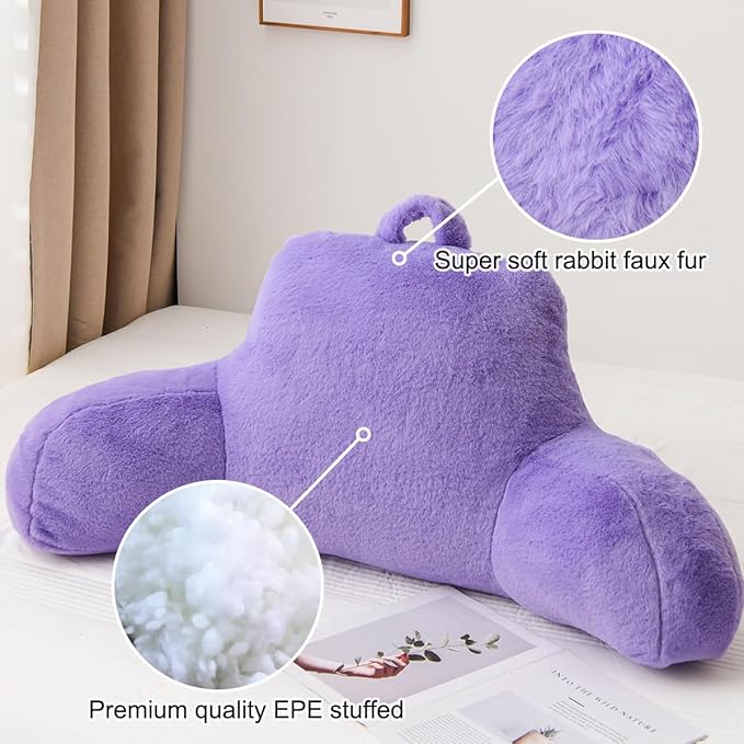 Holawakaka Reading Pillow for Sitting up in Bed Sofa Kids Teens, Backrest Pillow - Image 2