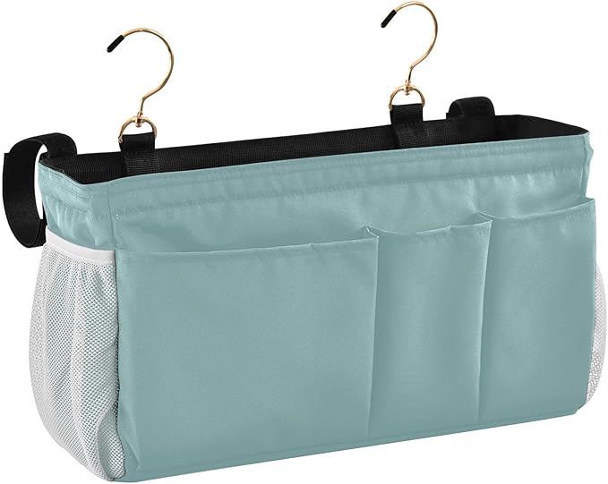 KOPIRIT Teal Bedside Caddy Storage Bag Bedside Organizer by KOPIRIT