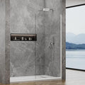 35"x74" Semi-Framed Shower Screen, Single Fixed Shower Glass Panel by YTSAHSTT