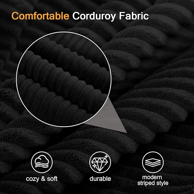 MeMoreCool Stuffed Round Pouf Ottoman Foot Rest, Floor Pouf Foot Stool - Image 8
