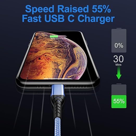 Durcord USB C Charger Cable Fast Charging, Type C to Type C Charger Braided USB - Image 4