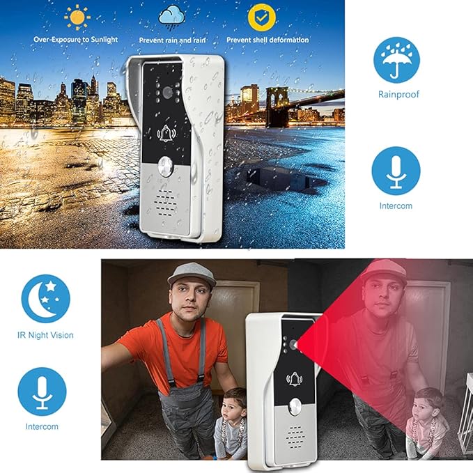 toncont Video Doorbell Intercom System, Wired Video Door Entry System, IR Night - Image 5