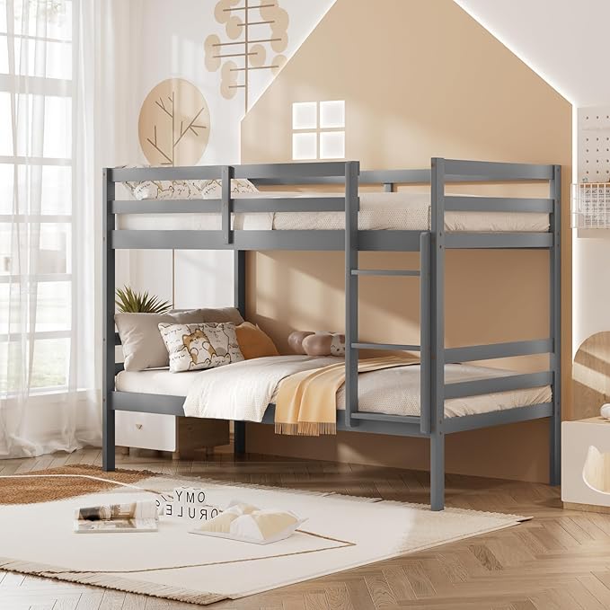 KOMFOTT Wood Bunk Bed Twin Over Twin, Bunk Bed by KOMFOTT